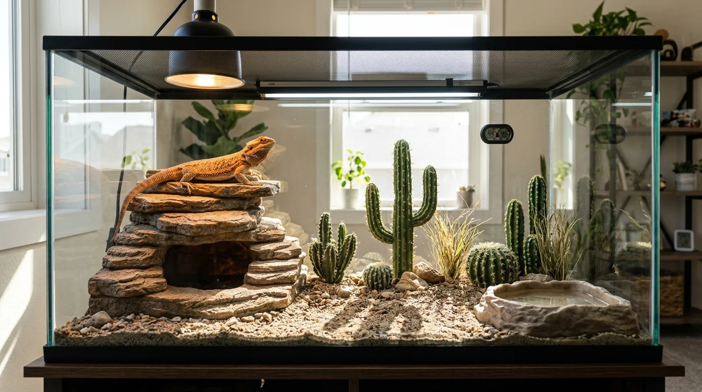 Spacious Terrarium With Rock Caves